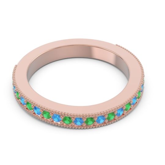 Three Quarter Eternity Curved Milgrain Dhyana Band
