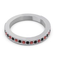 Three Quarter Eternity Curved Milgrain Dhyana Band