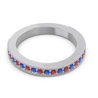 Three Quarter Eternity Curved Milgrain Dhyana Band