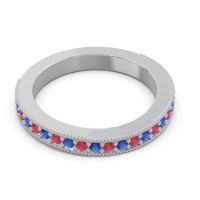Three Quarter Eternity Curved Milgrain Dhyana Band