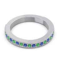 Three Quarter Eternity Curved Milgrain Dhyana Band