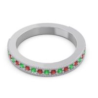 Three Quarter Eternity Curved Milgrain Dhyana Band