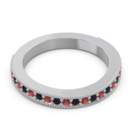 Three Quarter Eternity Curved Milgrain Dhyana Band