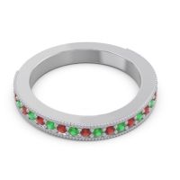 Three Quarter Eternity Curved Milgrain Dhyana Band