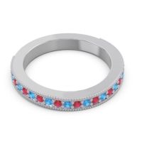 Three Quarter Eternity Curved Milgrain Dhyana Band