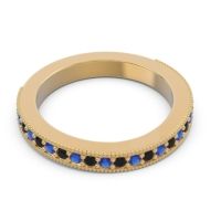 Three Quarter Eternity Curved Milgrain Dhyana Band