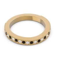 Three Quarter Eternity Curved Milgrain Dhyana Band