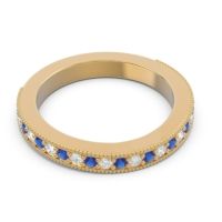 Three Quarter Eternity Curved Milgrain Dhyana Band