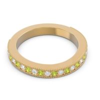 Three Quarter Eternity Curved Milgrain Dhyana Band
