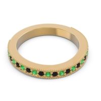 Three Quarter Eternity Curved Milgrain Dhyana Band