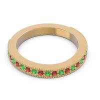 Three Quarter Eternity Curved Milgrain Dhyana Band