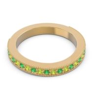 Three Quarter Eternity Curved Milgrain Dhyana Band