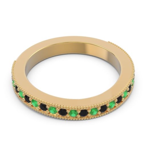 Three Quarter Eternity Curved Milgrain Dhyana Band