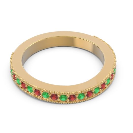 Three Quarter Eternity Curved Milgrain Dhyana Band