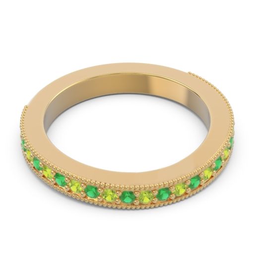 Three Quarter Eternity Curved Milgrain Dhyana Band