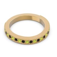 Three Quarter Eternity Curved Milgrain Dhyana Band