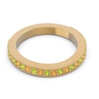 Three Quarter Eternity Curved Milgrain Dhyana Band