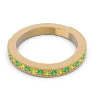 Three Quarter Eternity Curved Milgrain Dhyana Band