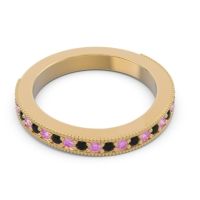 Three Quarter Eternity Curved Milgrain Dhyana Band