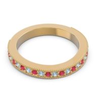 Three Quarter Eternity Curved Milgrain Dhyana Band