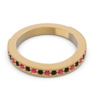 Three Quarter Eternity Curved Milgrain Dhyana Band