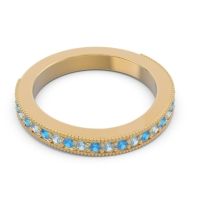Three Quarter Eternity Curved Milgrain Dhyana Band