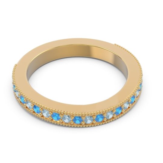 Three Quarter Eternity Curved Milgrain Dhyana Band
