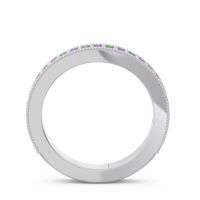 Three Quarter Eternity Curved Milgrain Dhyana Band