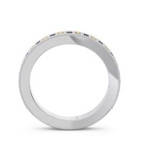 Three Quarter Eternity Curved Milgrain Dhyana Band