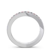 Three Quarter Eternity Curved Milgrain Dhyana Band