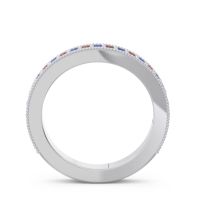 Three Quarter Eternity Curved Milgrain Dhyana Band