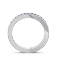 Three Quarter Eternity Curved Milgrain Dhyana Band