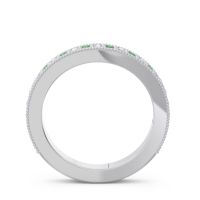 Three Quarter Eternity Curved Milgrain Dhyana Band