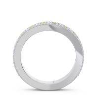 Three Quarter Eternity Curved Milgrain Dhyana Band