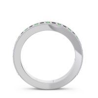 Three Quarter Eternity Curved Milgrain Dhyana Band