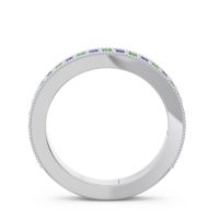 Three Quarter Eternity Curved Milgrain Dhyana Band