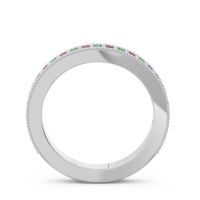 Three Quarter Eternity Curved Milgrain Dhyana Band