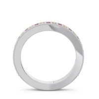 Three Quarter Eternity Curved Milgrain Dhyana Band