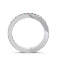 Three Quarter Eternity Curved Milgrain Dhyana Band