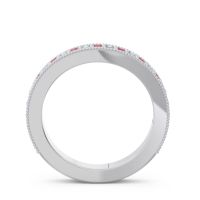 Three Quarter Eternity Curved Milgrain Dhyana Band