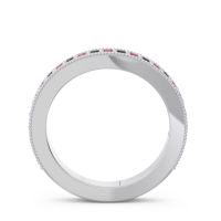 Three Quarter Eternity Curved Milgrain Dhyana Band