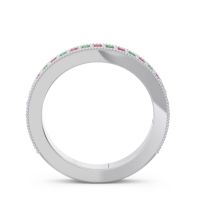 Three Quarter Eternity Curved Milgrain Dhyana Band