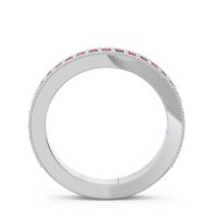 Three Quarter Eternity Curved Milgrain Dhyana Band