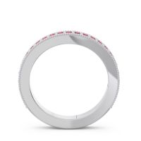 Three Quarter Eternity Curved Milgrain Dhyana Band