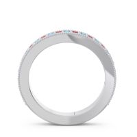 Three Quarter Eternity Curved Milgrain Dhyana Band