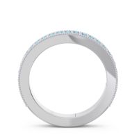 Three Quarter Eternity Curved Milgrain Dhyana Band