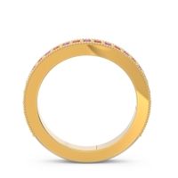 Three Quarter Eternity Curved Milgrain Dhyana Band