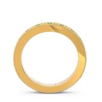Three Quarter Eternity Curved Milgrain Dhyana Band