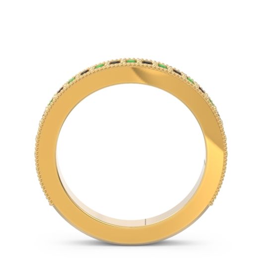 Three Quarter Eternity Curved Milgrain Dhyana Band