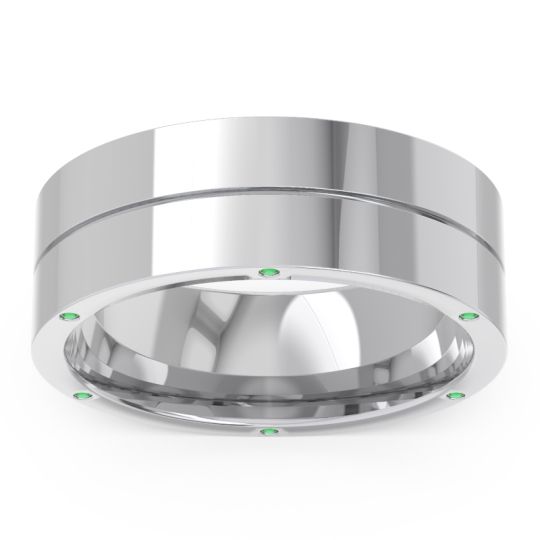 Men's Secret Stone Grooved 7.5mm Band